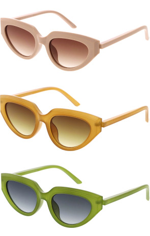 Medium Sleek Rimmed Cat Eye Wholesale Sunglasses 50mm