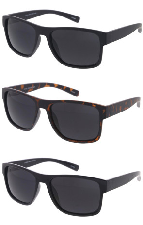 Sleek Active Lifestyle Square Horn Rimmed Wholesale Sunglasses