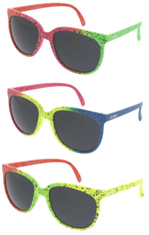 KUSH Rainbow Multicolor Speckled Frame Neutral Lens Horn Rimmed Wholesale Sunglasses