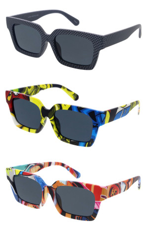 Comic Book Manga Anime Inspired Thick Rimmed Square Horn Rimmed Wholesale Sunglasses