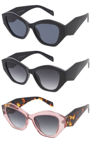 Elegant Large Chunky Arms Neutral Lens Geometric Wholesale Sunglasses