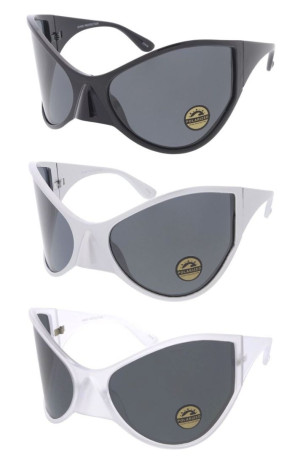 Polarized Exaggerated Oversized Large Noseguard Active Sporty Wholesale Sunglasses
