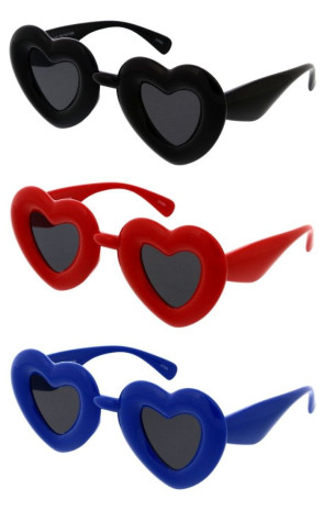 Silly Exaggerated Goofy Chunky Rounded Heart Novelty Wholesale Glasses