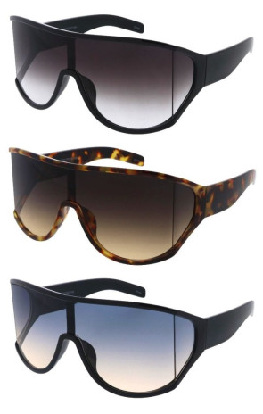 Oversized Squared Rectangle Color Mirror Wholesale Sunglasses