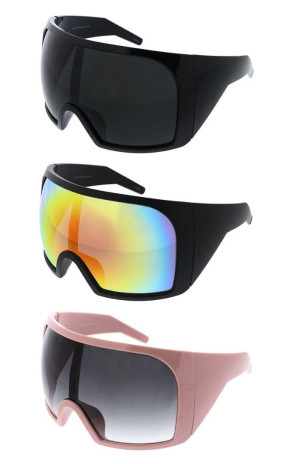 Super Oversize Sporty Wrap Shield Wholesale Sunglasses