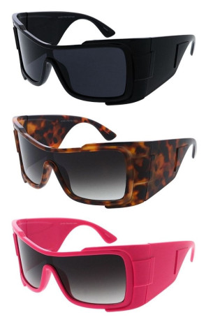 Oversize Sleek Wrap Rectangle Wholesale Sunglasses