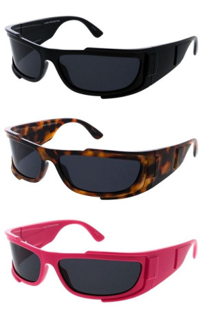 Ultra Sleek Wrap Rectangle Wholesale Sunglasses