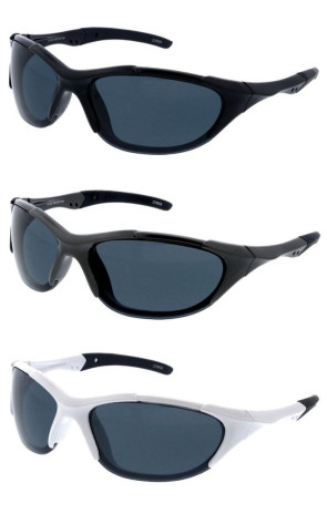 Sleek Semi Rimless Active Lifestyle Neutral Lens Wraparound Sporty Wholesale Sunglasses