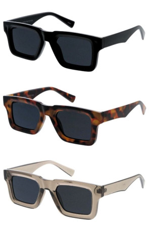 Retro Thick Rimmed Medium Rectangular Square Horn Rimmed Wholesale Sunglasses