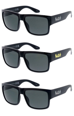 KUSH Chunky Arm Old School Neutral Lens Plastic Aviator Square Wholesale Sunglasses