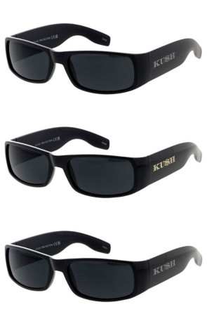 KUSH Slim Chunky Fashion Neutral Lens Active Lifestyle Sporty Wholesale Sunglasses
