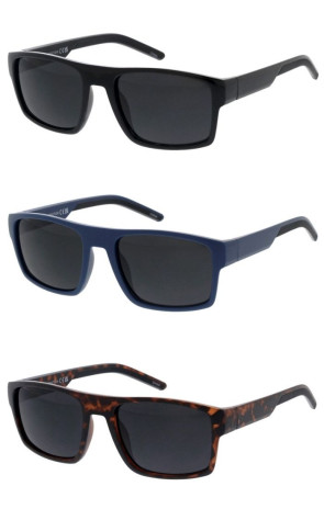 Sleek Mens Fashion Neutral Lens Active Lifestyle Square Aviator Sporty Wholesale Sunglasses