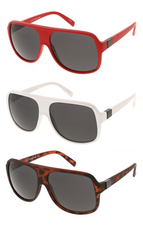 Retro Disco Square Flat Top Aviator Wholesale Sunglasses