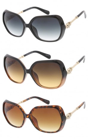 Large Oversized Designer Fashion Detailed Trend Wholesale Sunglasses