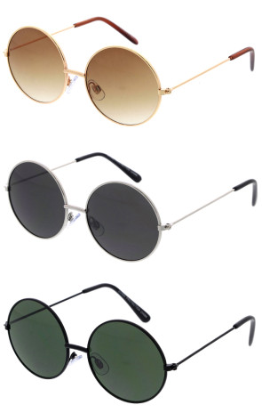 Kids Small Retro Vintage Lennon Inspired Round Wholesale Sunglasses 57mm