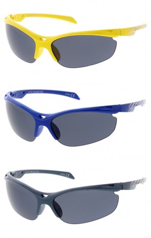 Kids Action Sporty Outdoor Semi Rimless Sports Sunglasses