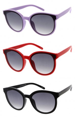 Kids Fabolous Two-Tone Plastic Frame Cat Eye Wholesale Sunglasses 50mm