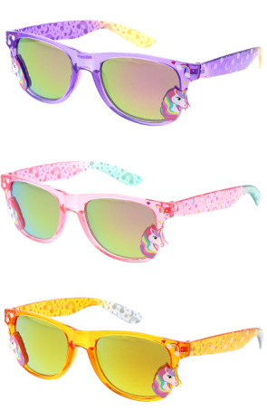 Kids Cotton Candy Unicorn Rainbow Wholesale Sunglasses 48mm