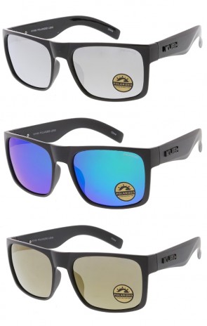 KUSH Brand Flat Top Polarized Mirror Lens Wholesale Sunglasses