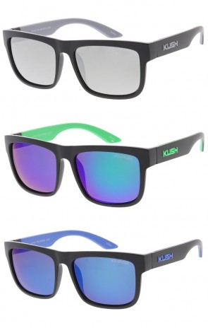 KUSH Brand Soft Matte Two Tone Arm Mens Wholesale Sunglasses