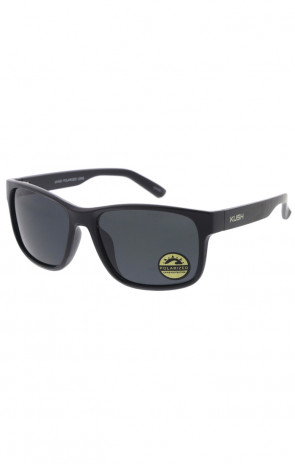 Kush Matte Black Smoke Polarized Wholesale Sunglasses 42mm