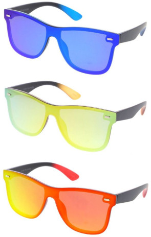 Polarized Flash Mirrored Lens Square Wholesale Sunglasses