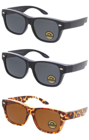 Medium Polarized Thick Horn Rimmed Square Wholesale Sunglasses