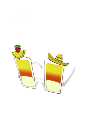 Happy Hour Party Time Drinks Tequila Shots Novelty Wholesale Sunglasses