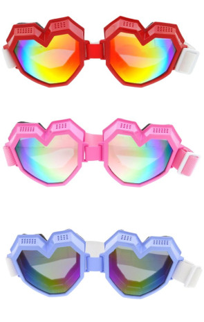 Heart Shaped Adjustable Goggles Novelty Wholesale Sunglasses