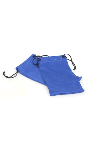 Microfiber Blue Drawstring Protective Pouch