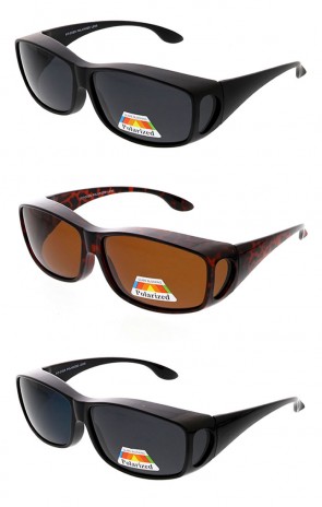 Oversized Polarized Side Covers Rectangle Lens Wholesale Sunglasses